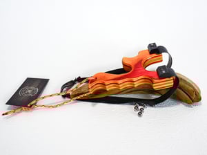 Image of Wooden Slingshot Tequila Sunrise the Menace, Catapult, Wood Slingshot, Unique Gift