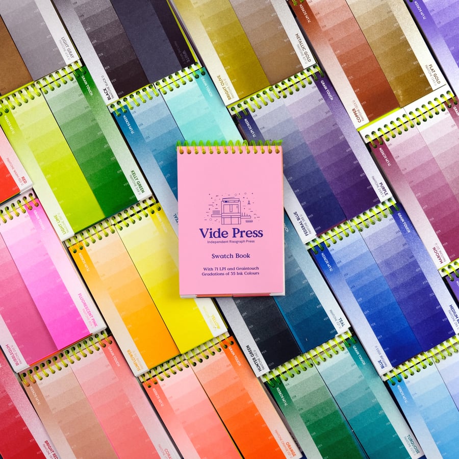 Image of 35-Colour Risograph Swatch Book / Paper, Photo, & Overprint Sample Pack