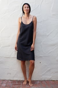 Image 2 of Cotton Silk Slip Black