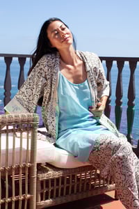 Image 2 of Cotton Silk Slip Turquoise