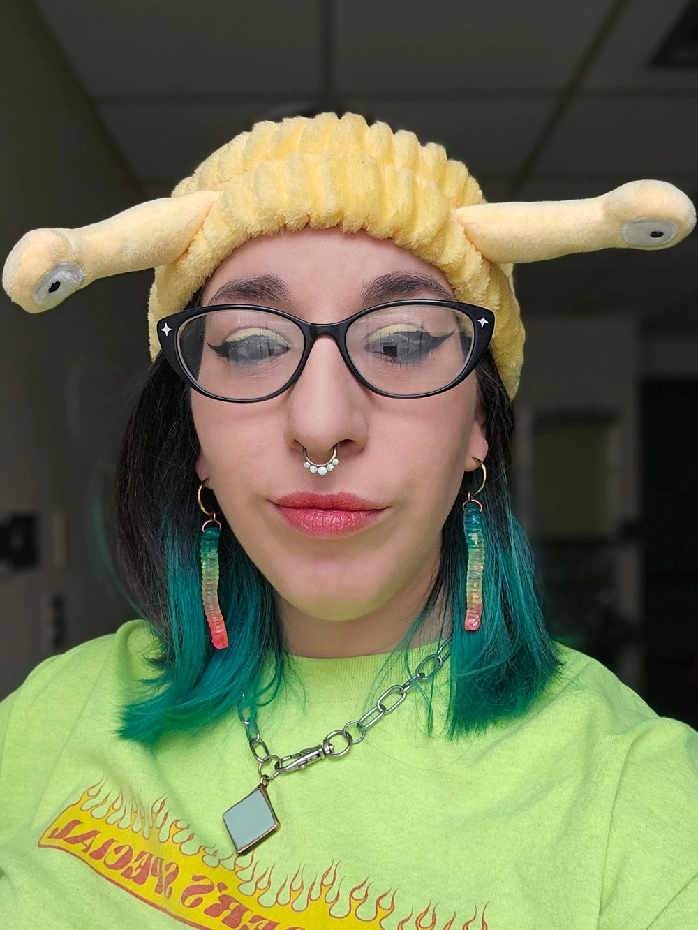 Image of Rainbow Gummyworm Earrings