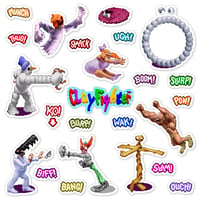 Image 1 of ClayFighter Sticker Set (24 Pieces)