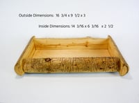 Image 4 of Wooden Centerpiece Tray, Handmade Rustic Decor Spruce Wormwood, Wood Farmhouse Table Decor