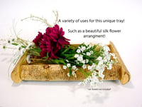 Image 5 of Wooden Centerpiece Tray, Handmade Rustic Decor Spruce Wormwood, Wood Farmhouse Table Decor