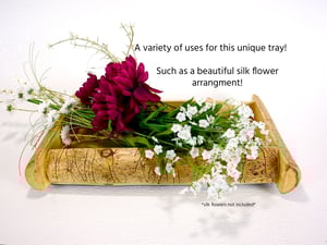 Image of Wooden Centerpiece Tray, Handmade Rustic Decor Spruce Wormwood, Wood Farmhouse Table Decor