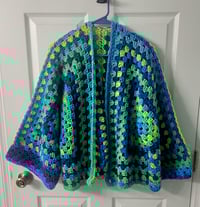 Peacock Crochet Cardigan Small to Large