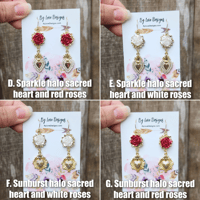 Image 4 of Sacred Heart Earrings | Romeo and Juliet Earrings