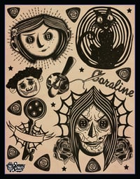 Coraline Tattoo Flash "Print"