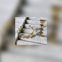Golden Charm Hoops 