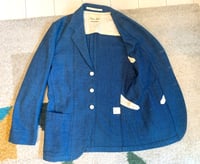 Image 4 of Haversack Japan vintage style yarn dyed indigo cotton blazer, size M (fits slim)