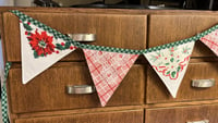 Image 1 of Vintage Christmas Hankies Bunting II