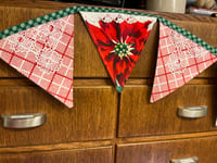 Image 2 of Vintage Christmas Hankies Bunting II