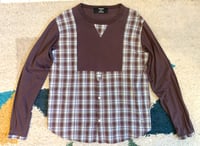 Image 1 of Cabane de Zucca Issey Miyake multi fabric shirt, size M