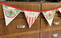 Image 1 of Vintage Christmas Hankies Bunting III