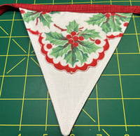 Image 6 of Vintage Christmas Hankies Bunting III