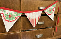 Image 2 of Vintage Christmas Hankies Bunting III