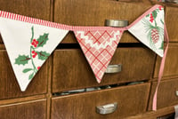 Image 3 of Vintage Christmas Tablecloth Bunting VII