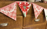 Image 2 of Vintage Christmas Tablecloth Bunting VII