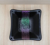 Image 1 of Black and Iridescent Stripe Dish