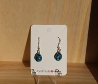 Image 2 of Blue Confetti Teardrop Earrings