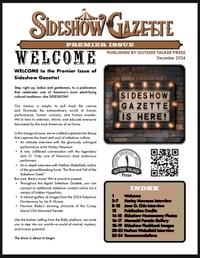 The Sideshow Gazette zine