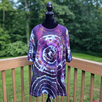 Image 3 of Ice Dyed Purple Geode Adult (2XL) Unisex T-shirt
