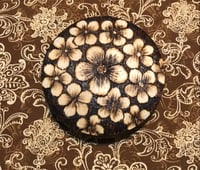 Image 1 of Floral motif wood burned box