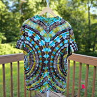Image 4 of Ice Dyed Brown & Green Adult (Lrg) Unisex T-shirt