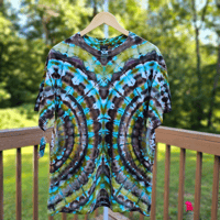 Image 3 of Ice Dyed Brown & Green Adult (Lrg) Unisex T-shirt