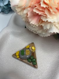 Image 4 of Food platter refrigerator magnets set of 3; cheese platter magnets, muffin dessert platter magnet