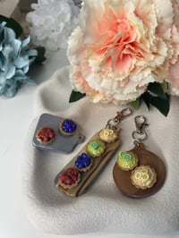 Image 1 of Fruit tart and pie platters keychains and magnets