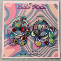 Image 1 of Blue Fruit Jelly Flower Hoops