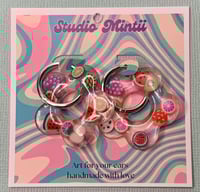 Image 1 of Pink Fruit Jelly Flower Hoops