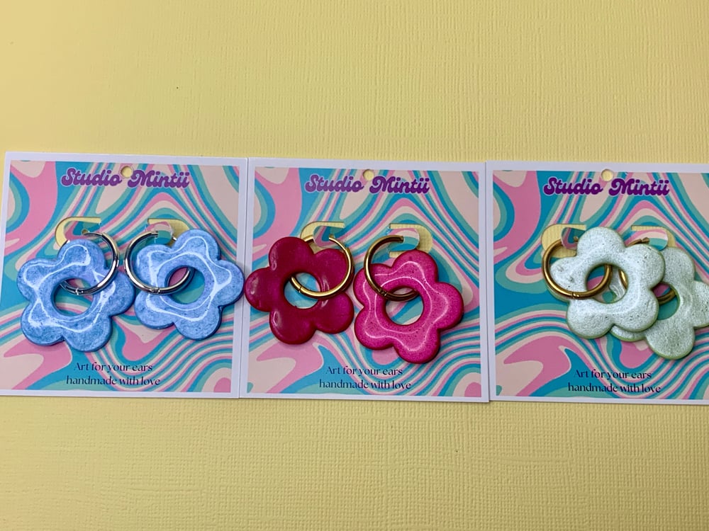 Image of Large Flower Hoops