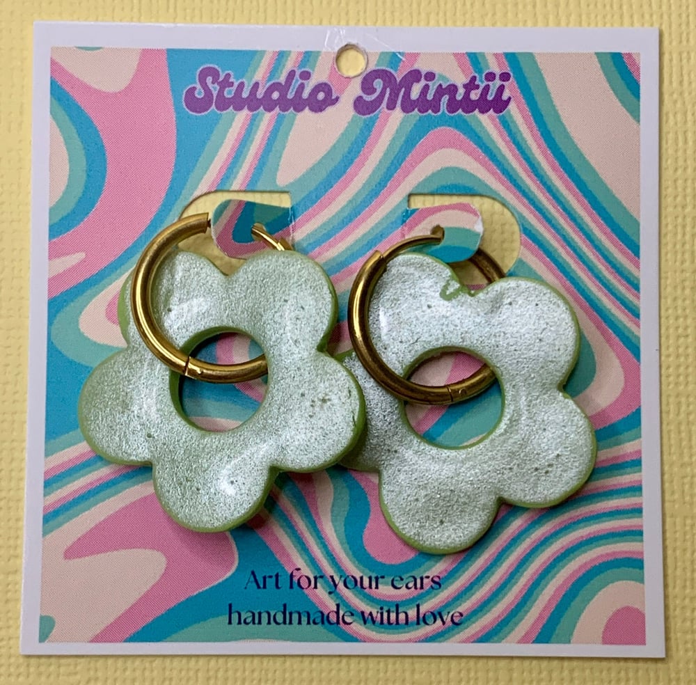Image of Large Flower Hoops
