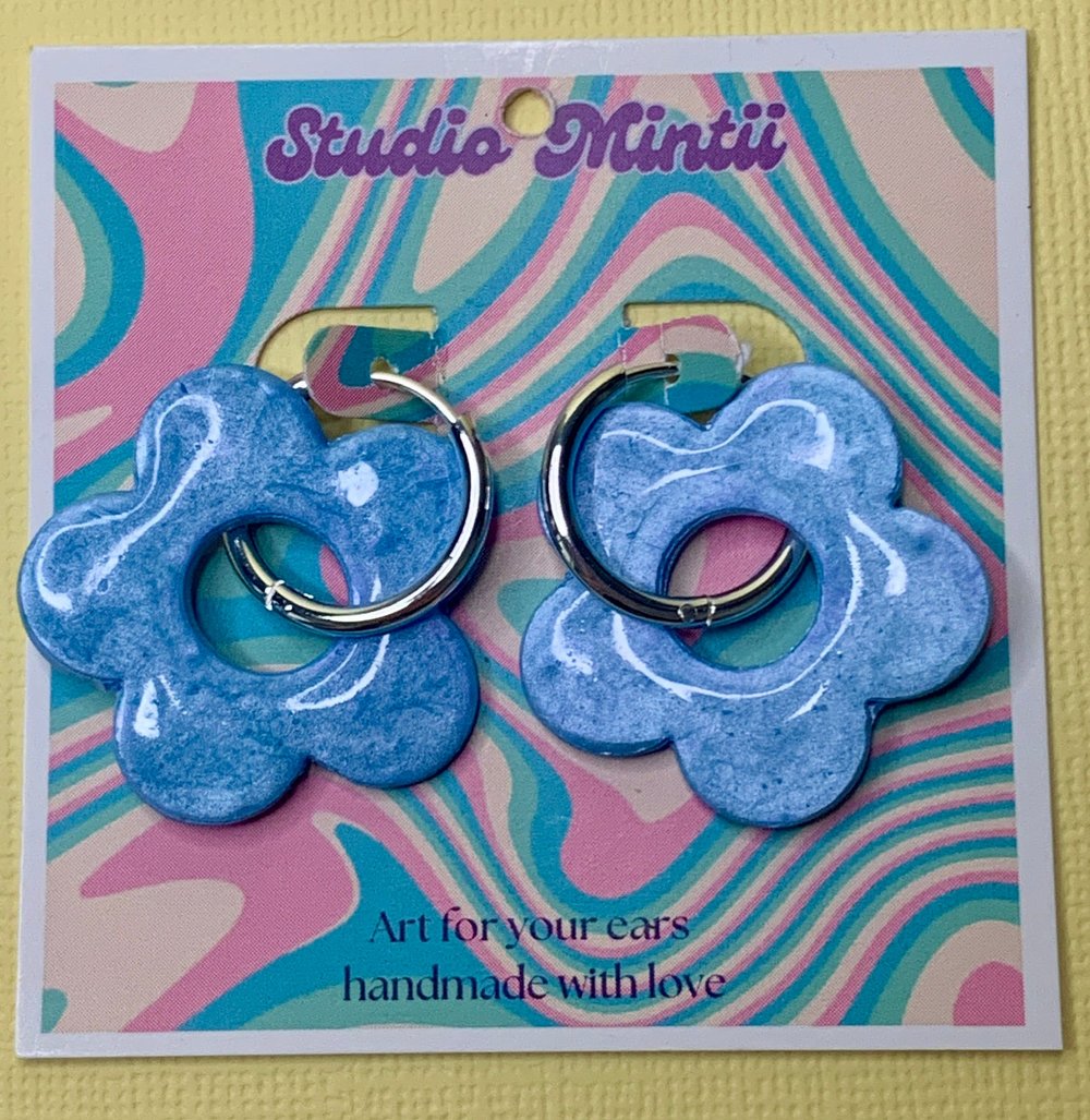 Image of Large Flower Hoops