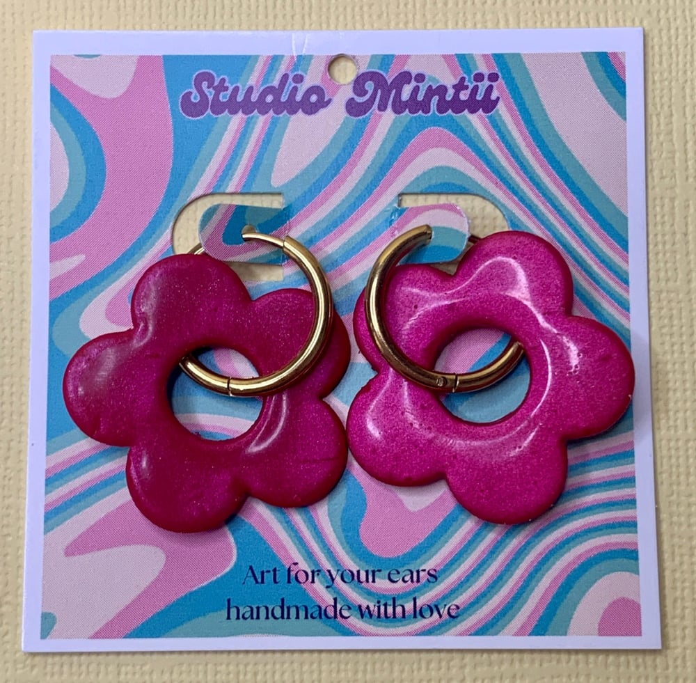 Image of Large Flower Hoops