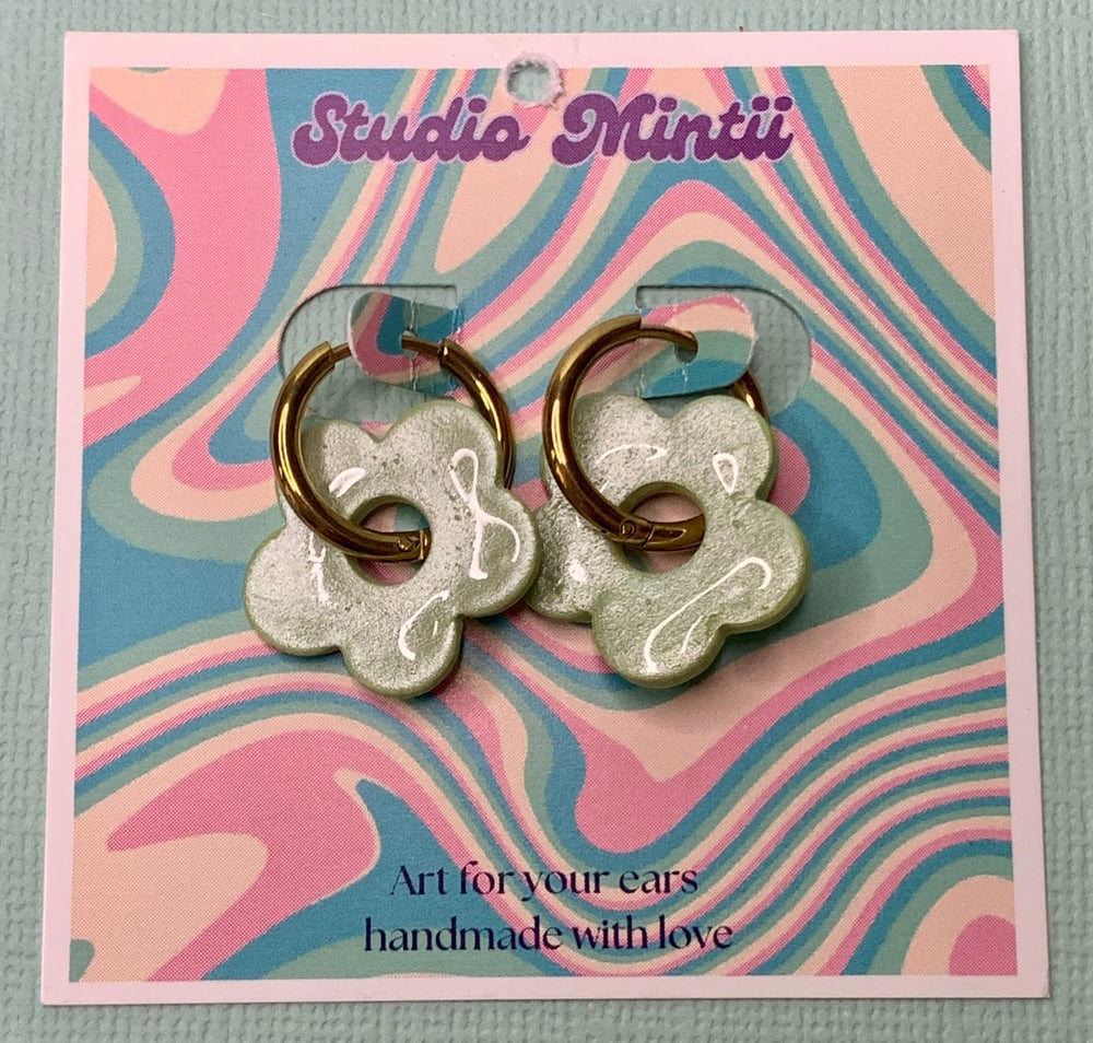 Image of Small Flower Hoops