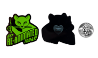 Image 3 of Get Re-Animated Cat Acrylic Pin 