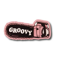 Image 1 of Groovy Evil Dead Chainsaw Acrylic Pin