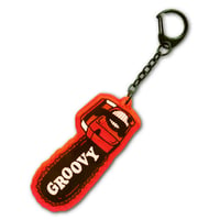 Image 1 of Groovy Evil Dead Chainsaw Translucent Acrylic Keychain  