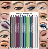 Image 1 of Multi-color waterproof Eye Pencil set of 5 for eye Makeup 
