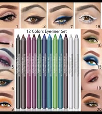 Image 4 of Multi-color waterproof Eye Pencil set of 5 for eye Makeup 