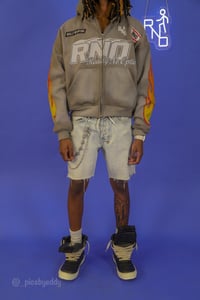 Image 3 of "GREY FLAME" HOODIE