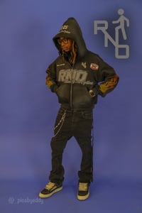 Image 3 of "BLACK FLAME" HOODIE