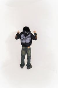 Image 4 of "BLACK FLAME" HOODIE