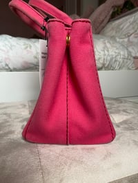 Image 9 of Prada Canapa Small Pink Tote Bag