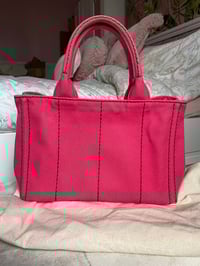 Image 5 of Prada Canapa Small Pink Tote Bag