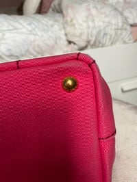 Image 12 of Prada Canapa Small Pink Tote Bag