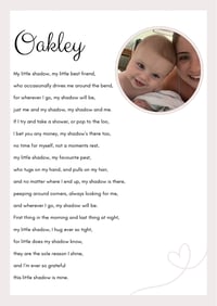 Image 6 of My shadow poem print little boy 